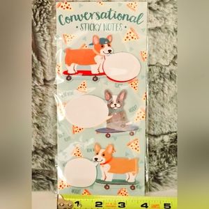 Corgi and Frenchie Conversational Sticky Notes by Molly and Rex